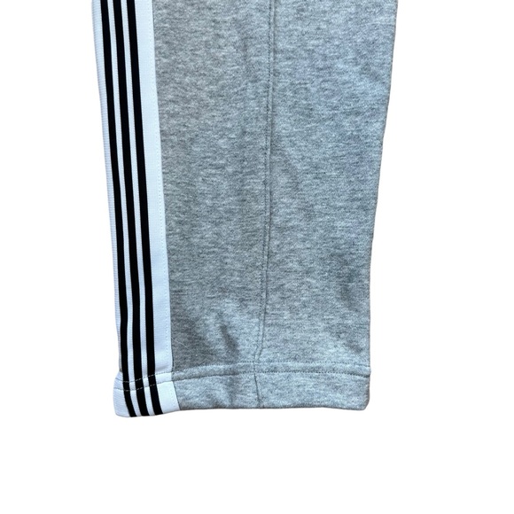 Women’s Adidas Sweat Pant Pocketed Gray 3 Stripes Size Small S - Picture 2 of 7